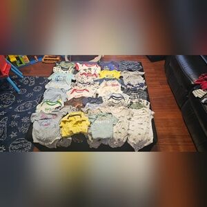 Huge Lot Of Baby 0 To 3 Months Short Sleeve Tops Shorts Summer Spring Bundle Lot